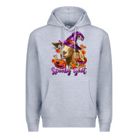 Heather Grey Spooky Goat Premium Hoodie - RanaPortraitStore