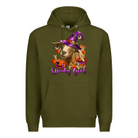 Army Green Spooky Goat Premium Hoodie - RanaPortraitStore