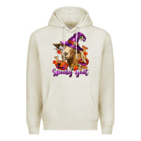 Oatmeal Heather Spooky Goat Premium Hoodie - RanaPortraitStore