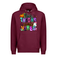Burgundy Thick thighs spooky vibes Premium Hoodie - RanaPortraitStore