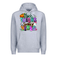Heather Grey Thick thighs spooky vibes Premium Hoodie - RanaPortraitStore