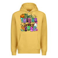 Thick Thighs Spooky Vibes Premium Hoodie | Teevron