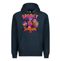 Navy Spooky season sneaker and heel afro woman Premium Hoodie - RanaPortraitStore