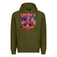 Army Green Spooky season sneaker and heel afro woman Premium Hoodie - RanaPortraitStore