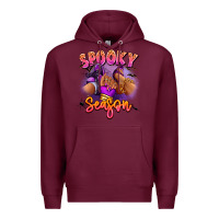 Burgundy Spooky season sneaker and heel afro woman Premium Hoodie - RanaPortraitStore