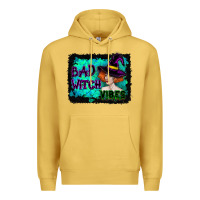 Antique Gold Halloween Bad Witch Vibes Watercolor Premium Hoodie - RanaPortraitStore
