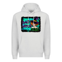 Dove Grey Halloween Bad Witch Vibes Watercolor Premium Hoodie - RanaPortraitStore