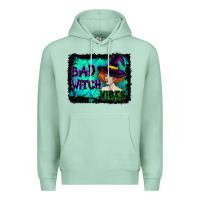 Seafoam Halloween Bad Witch Vibes Watercolor Premium Hoodie - RanaPortraitStore
