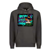 Smoke Halloween Bad Witch Vibes Watercolor Premium Hoodie - RanaPortraitStore