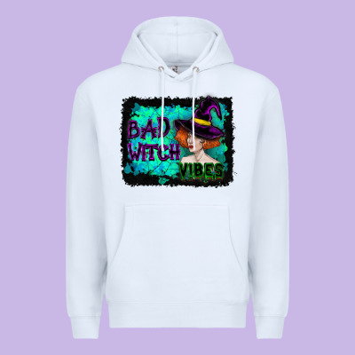 Premium Hoodie Halloween Bad Witch Vibes Watercolor