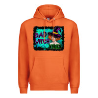 Halloween Bad Witch Vibes Watercolor Premium Hoodie | Teevron
