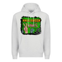 Dove Grey Watercolor Halloween Vibes Premium Hoodie - RanaPortraitStore
