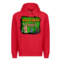 Red Watercolor Halloween Vibes Premium Hoodie - RanaPortraitStore