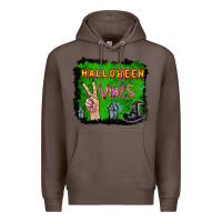 Coffee Watercolor Halloween Vibes Premium Hoodie - RanaPortraitStore