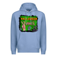 Colony Blue Watercolor Halloween Vibes Premium Hoodie - RanaPortraitStore