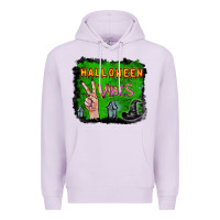 Lilac Watercolor Halloween Vibes Premium Hoodie - RanaPortraitStore