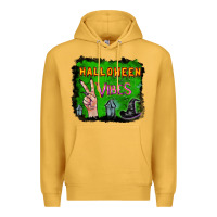 Mustard Watercolor Halloween Vibes Premium Hoodie - RanaPortraitStore