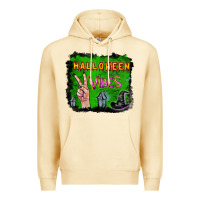 Pina Colada Watercolor Halloween Vibes Premium Hoodie - RanaPortraitStore