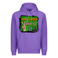 Purple Watercolor Halloween Vibes Premium Hoodie - RanaPortraitStore