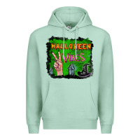 Seafoam Watercolor Halloween Vibes Premium Hoodie - RanaPortraitStore