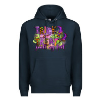 Navy Trick or treat smell my feet Premium Hoodie - RanaPortraitStore