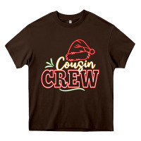 Chocolate Brown cousin crew Heavy Core Tee - CowhideDigitalArt