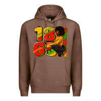 Chestnut 1865 Juneteenth afro woman Premium Hoodie - RanaPortraitStore