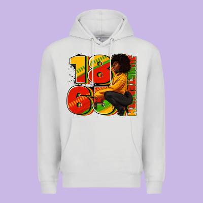 Premium Hoodie 1865 Juneteenth afro woman