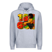 Heather Grey 1865 Juneteenth afro woman Premium Hoodie - RanaPortraitStore