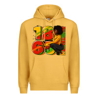 Mustard 1865 Juneteenth afro woman Premium Hoodie - RanaPortraitStore