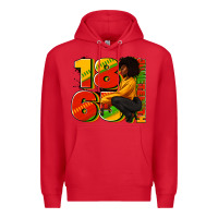 Red 1865 Juneteenth afro woman Premium Hoodie - RanaPortraitStore