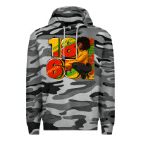 Slate Camo 1865 Juneteenth afro woman Premium Hoodie - RanaPortraitStore