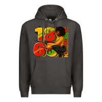 Smoke 1865 Juneteenth afro woman Premium Hoodie - RanaPortraitStore