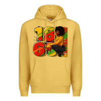 Antique Gold 1865 Juneteenth afro woman Premium Hoodie - RanaPortraitStore