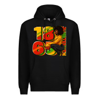 Black 1865 Juneteenth afro woman Premium Hoodie - RanaPortraitStore