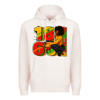 Pale Pink 1865 Juneteenth afro woman Premium Hoodie - RanaPortraitStore