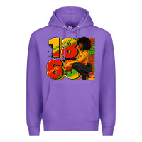 Purple 1865 Juneteenth afro woman Premium Hoodie - RanaPortraitStore