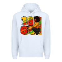 White 1865 Juneteenth afro woman Premium Hoodie - RanaPortraitStore