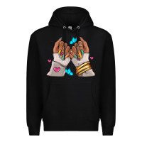 Black Afro woman nail art Premium Hoodie - RanaPortraitStore