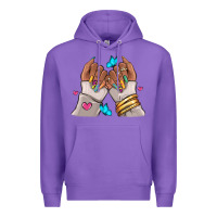Purple Afro woman nail art Premium Hoodie - RanaPortraitStore
