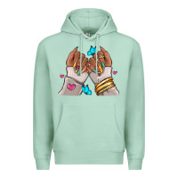 Seafoam Afro woman nail art Premium Hoodie - RanaPortraitStore