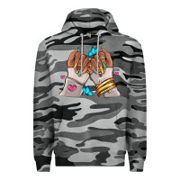Afro Woman Nail Art Premium Hoodie | Teevron
