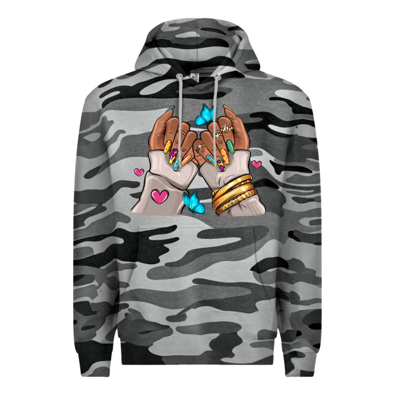Afro Woman Nail Art Premium Hoodie by RanaPortraitStore | Teevron