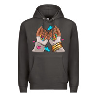 Smoke Afro woman nail art Premium Hoodie - RanaPortraitStore