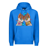 True Royal Afro woman nail art Premium Hoodie - RanaPortraitStore
