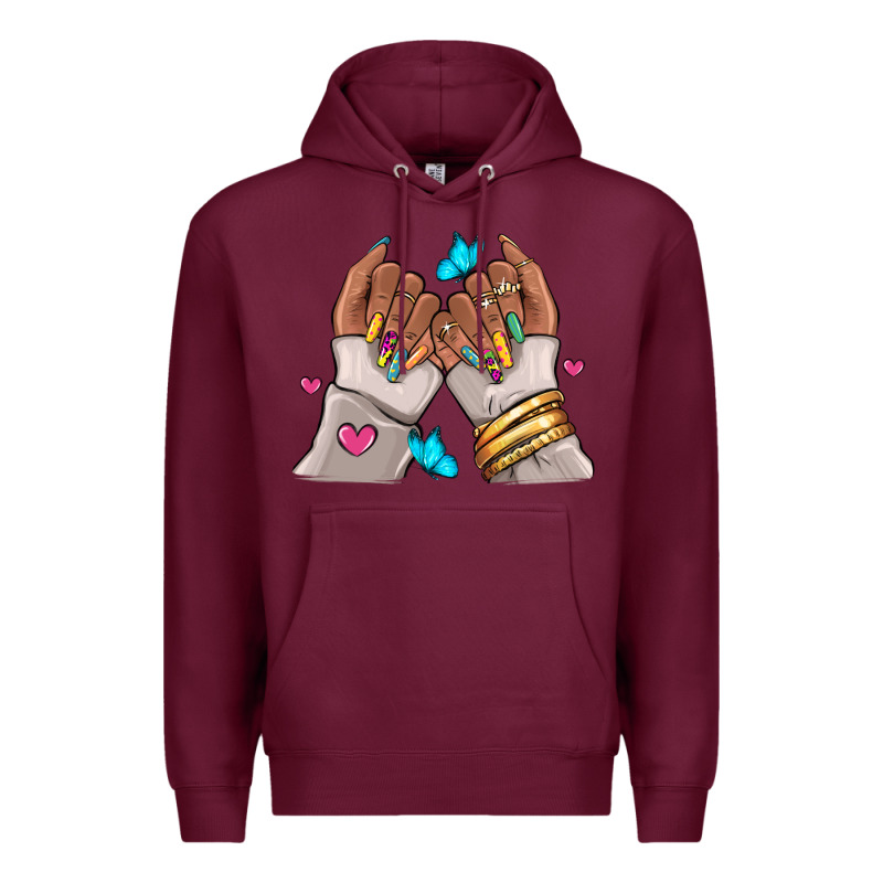 Afro Woman Nail Art Premium Hoodie by RanaPortraitStore | Teevron
