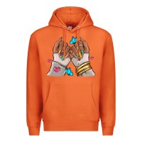 Carrot Afro woman nail art Premium Hoodie - RanaPortraitStore