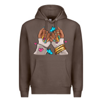 Coffee Afro woman nail art Premium Hoodie - RanaPortraitStore