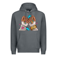 Rock Afro woman nail art Premium Hoodie - RanaPortraitStore