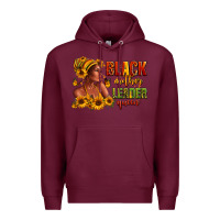 Burgundy Afro American black mother leader queen Premium Hoodie - RanaPortraitStore